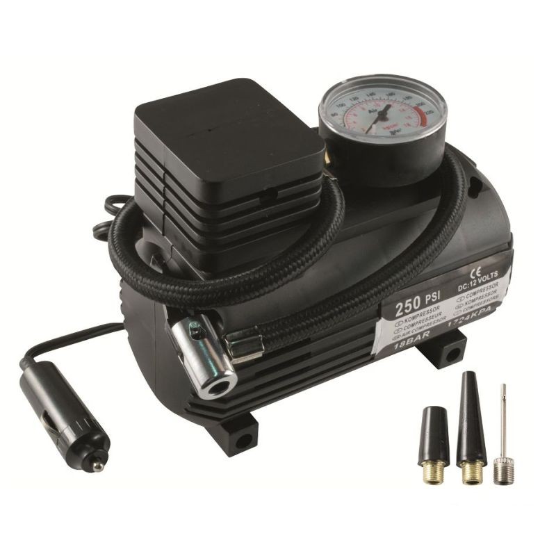 Compresor auto, presiune 12 Bar, tensiune 12V, 3 adaptoare ventil - imagine 3